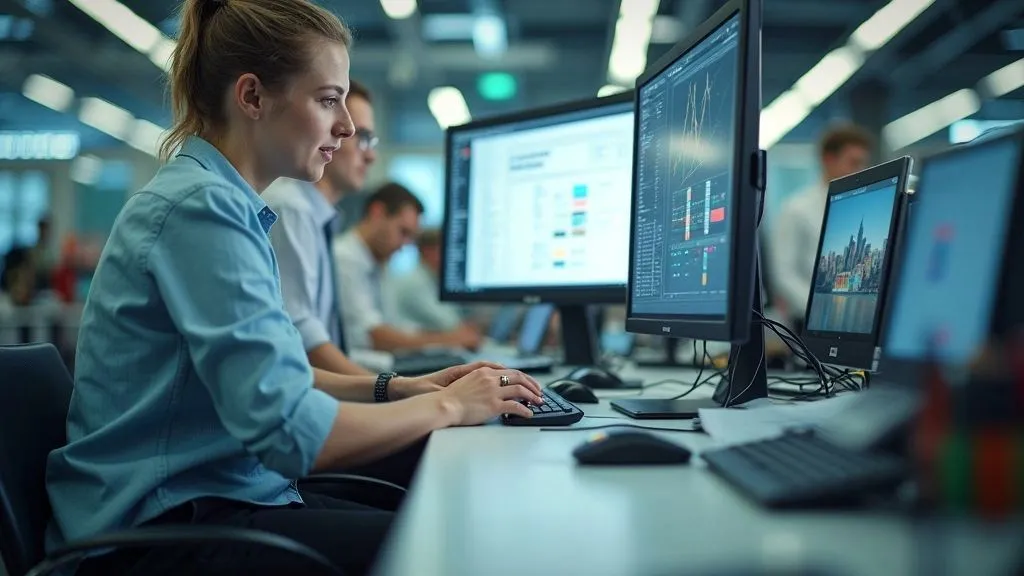 A remote worker using technology to ensure data privacy