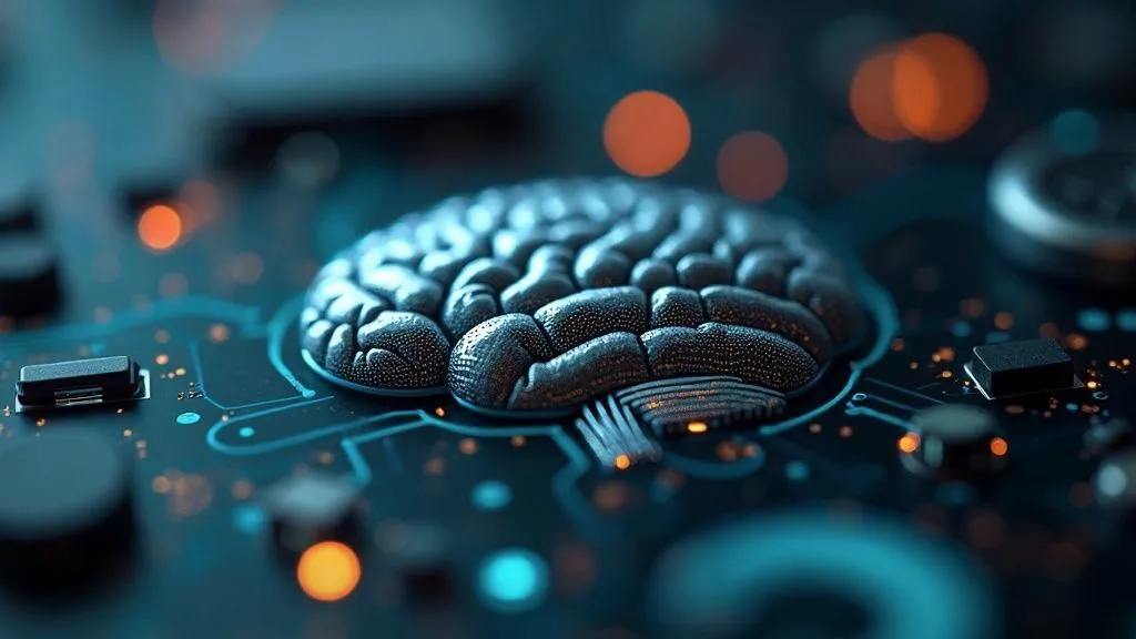 A modern digital security interface with AI elements