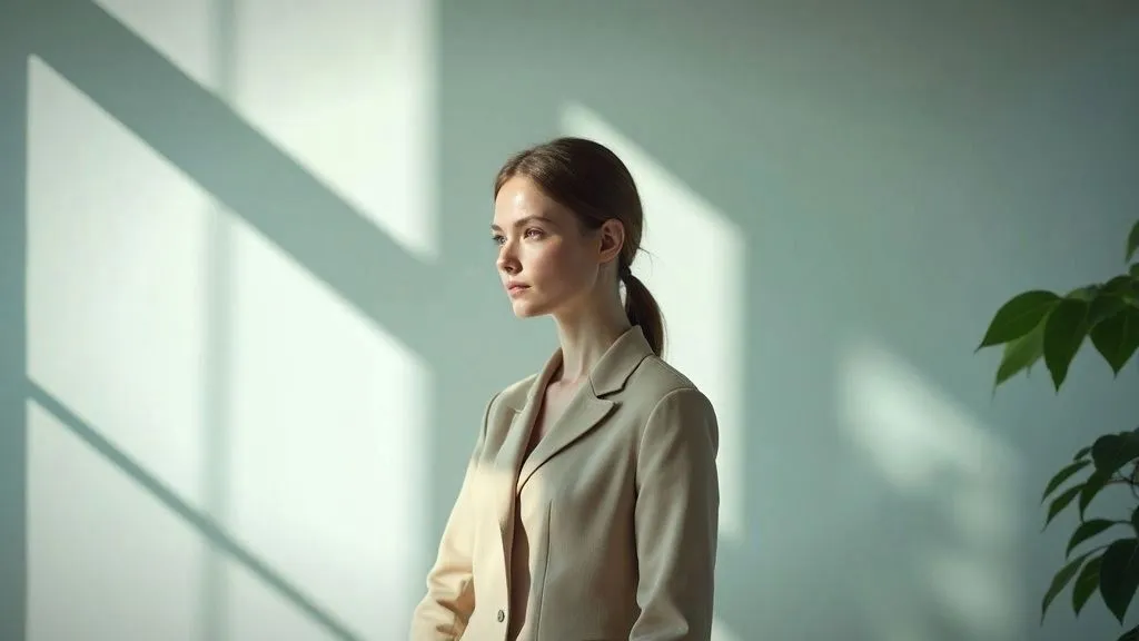 Business person using AI technology in the workplace