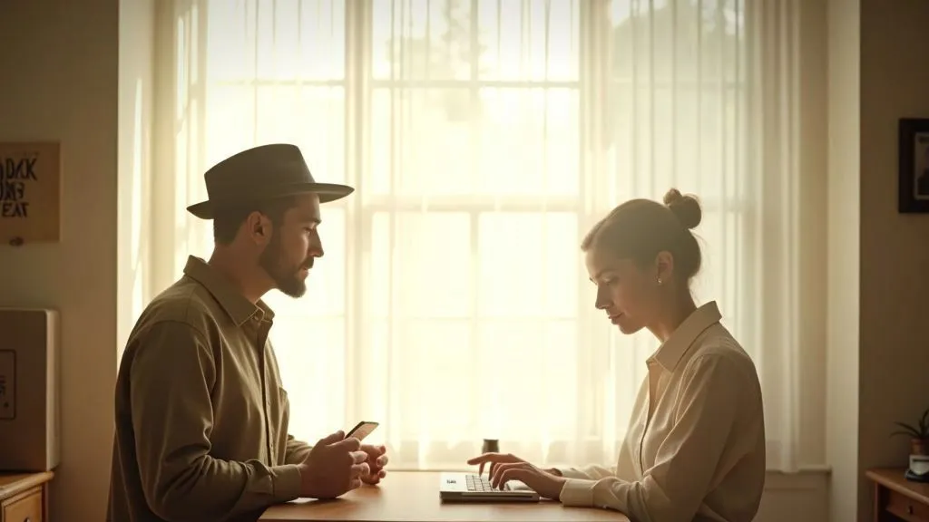 A futuristic virtual assistant helping a user with daily tasks